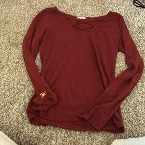 Dark red long sleeve